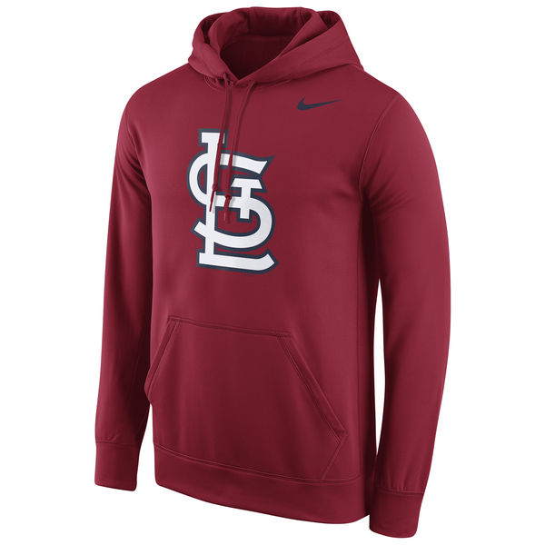 Men St. Louis Cardinals Nike Logo Performance Pullover Hoodie Red-0